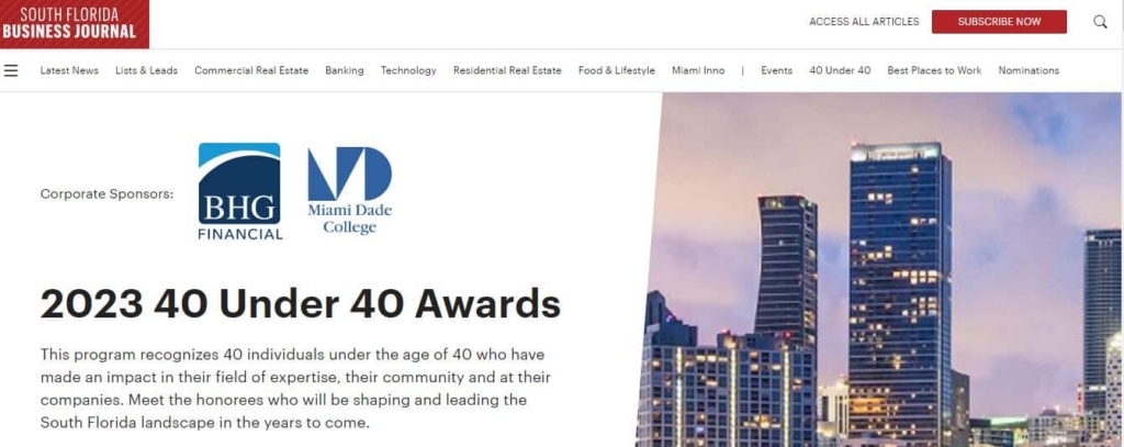 40 under 40 awards